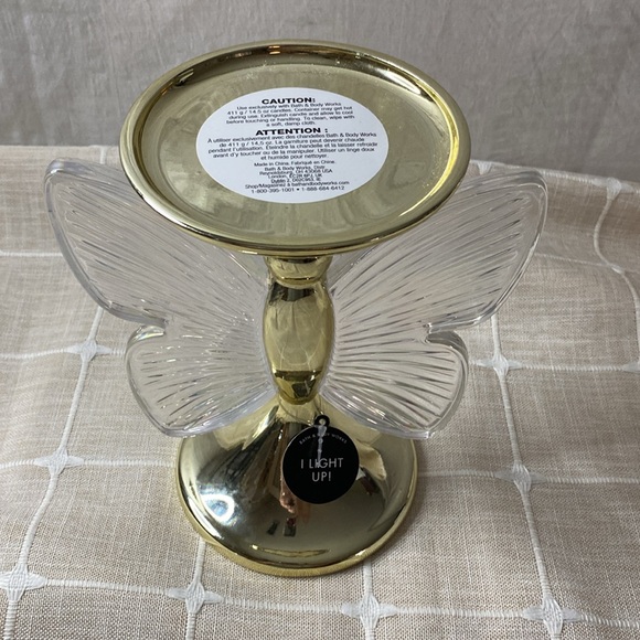 Bath & Body Works Elegant Light Up Butterfly Candle Holder Decorative Home Decor - Picture 3 of 6